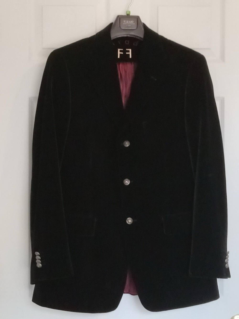 Firado Rome Blazer Men Hand Tailored Black Velvet Lined Dinner Jacket
